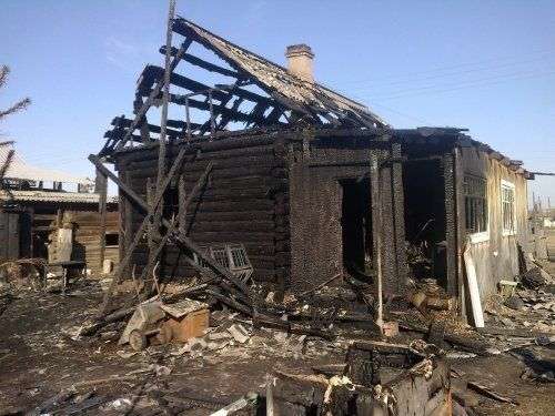 В Бердском совхозе горел дом