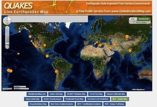 Сила подземных толчков достигла 5,5 балла. Фото quakes.globalincidentmap.com