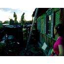 Сгорел сарай частного дома в Бердске