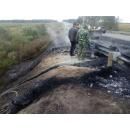 В Искитимском районе сгорела Алтайская фура с 20 тн полиэтилена