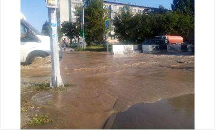 На ул. Космической в Бердске прорвало магистральный водопровод