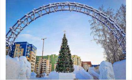 Так выглядит снежный городок в Кольцово